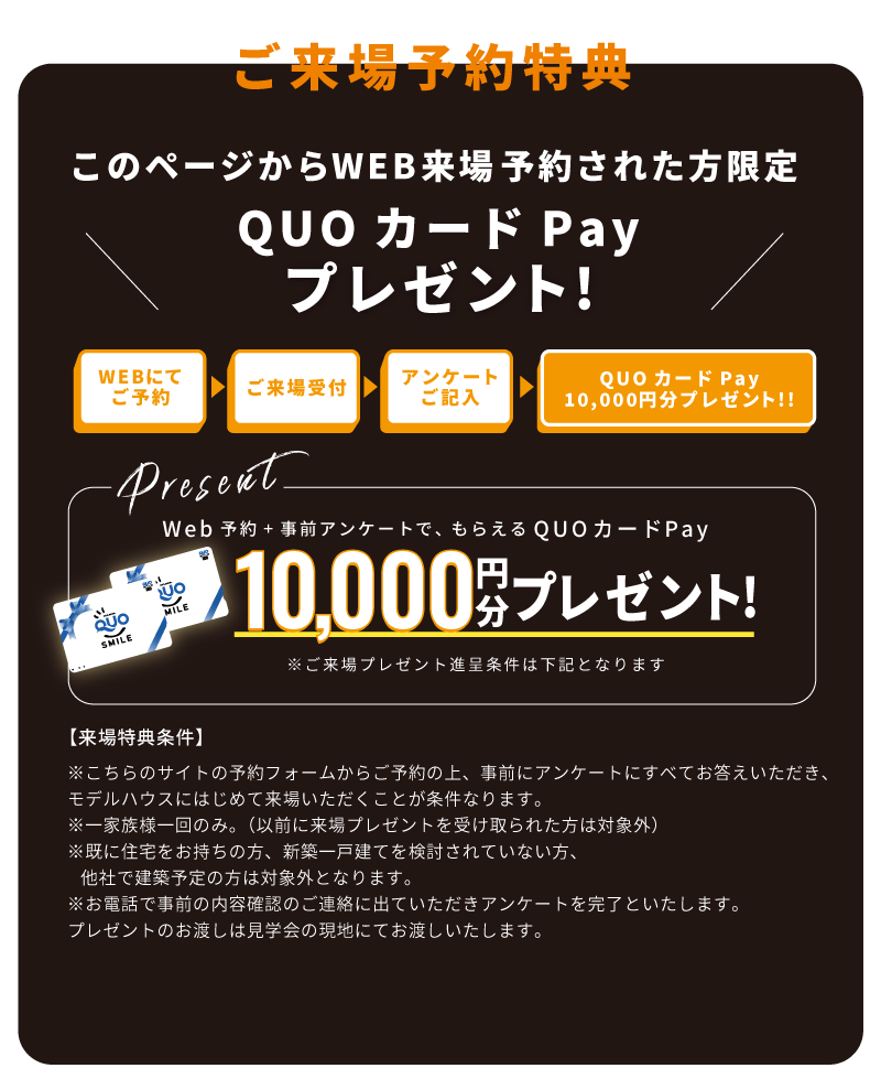 咲くらすモデルハウスQUOカード画像 