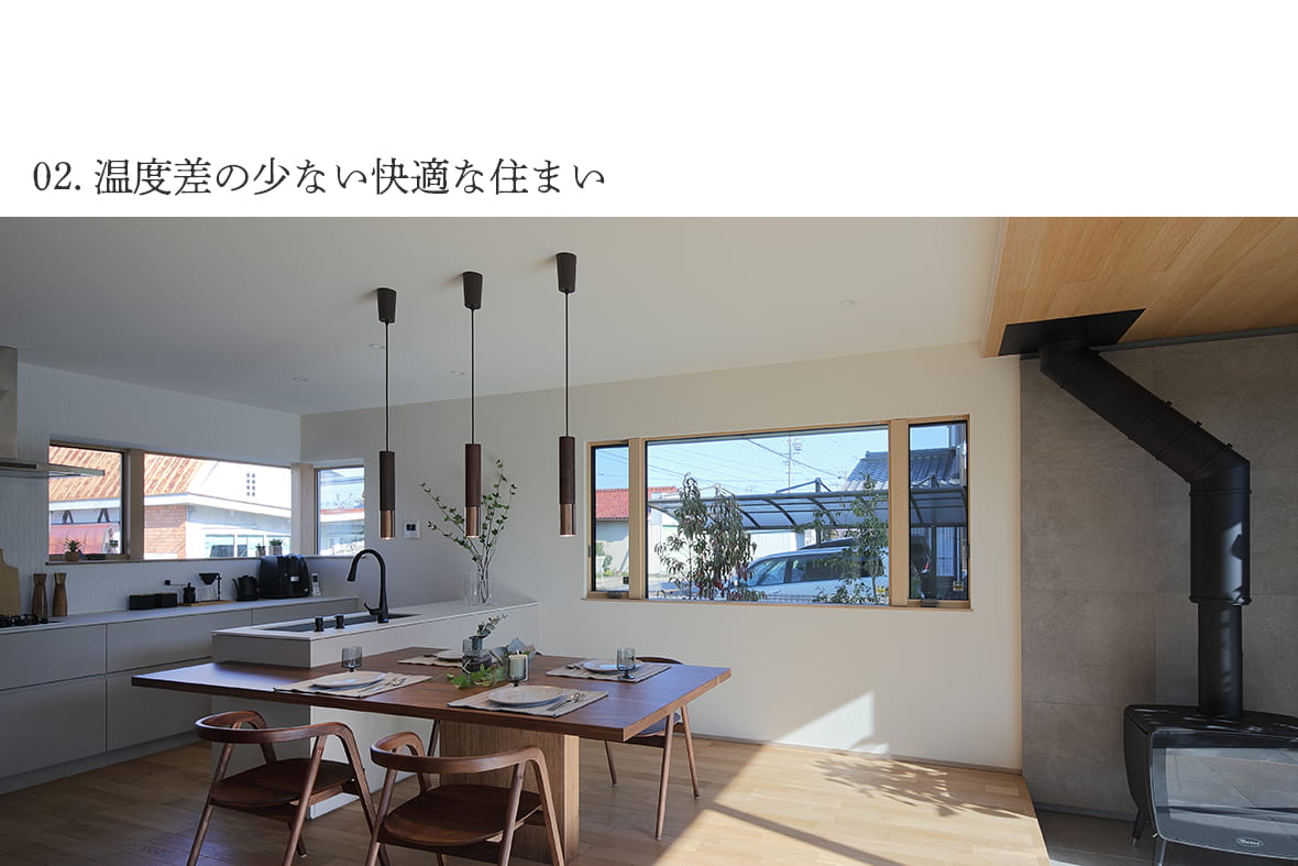 温度差の少ない快適な住まい